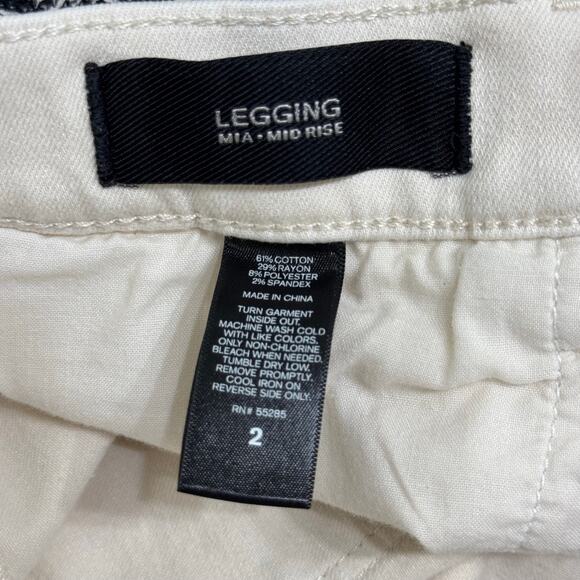 Express Mia Mid Rise Denim Legging Jeans Pants Skinny Size 2 - Picture 3 of 6